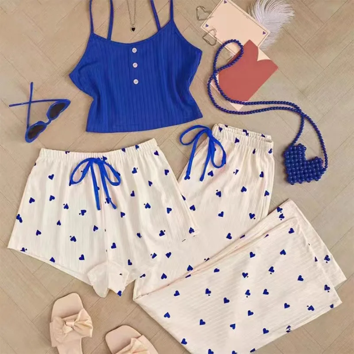 ✨ Ensemble Pyjama 3 Pièces Femme – Élégance et Confort ✨
