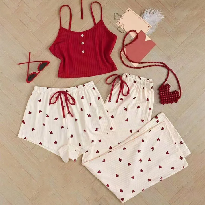 ✨ Ensemble Pyjama 3 Pièces Femme – Élégance et Confort ✨